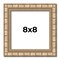 8x8 Silver Modern Bamboo Picture Frame - UV Acrylic, Foam Board Backing, Hanging Hardware